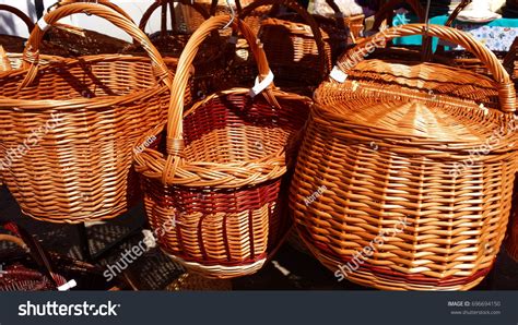 Wicker Baskets Stock Photo Edit Now 696694150