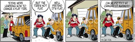 Changing A Tire Cartoons And Comics Funny Pictures From Cartoonstock