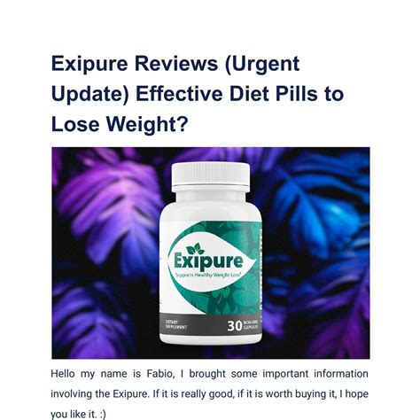 Exipure Reviews Urgent Update Effective Diet Pills To Lose Weight Pdf Docdroid