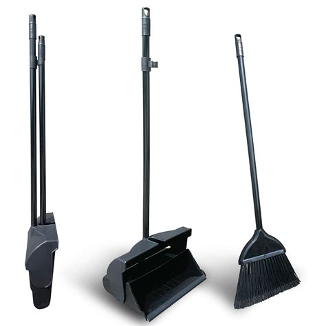 Buy Long Handled Dustpan And Brush Set Self Closing Lid Upright Large