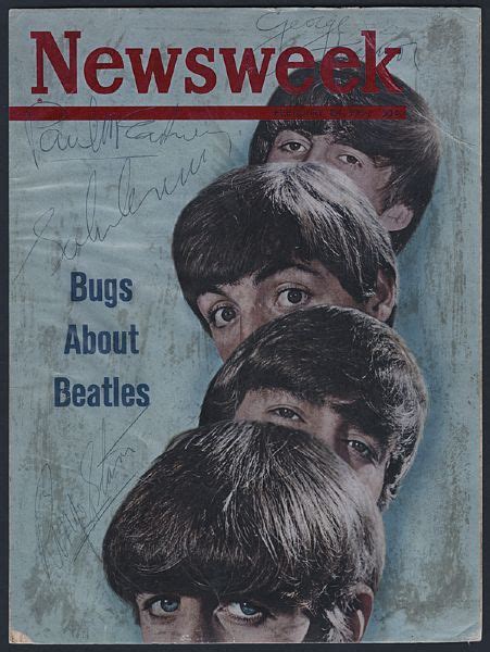 Lot Detail The Beatles 1964 Signed Original Newsweek Magazine