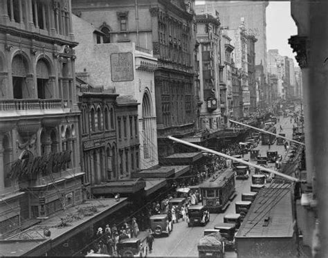 Pitt St In Sydney Near Goulburn St In 1920 National Library Of