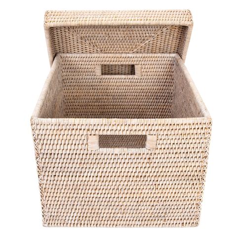 Artifacts Rattan Storage Box With Lid Letter File Etsy