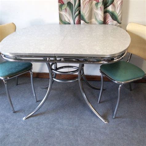 20 Vintage Chrome Table And Chairs