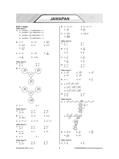 Bab pola dan jujukan teks dskp pt3.hebat matematik modul 1 1.1 pola a. Jawapan Buku Teks Matematik Tingkatan 3 Kssm