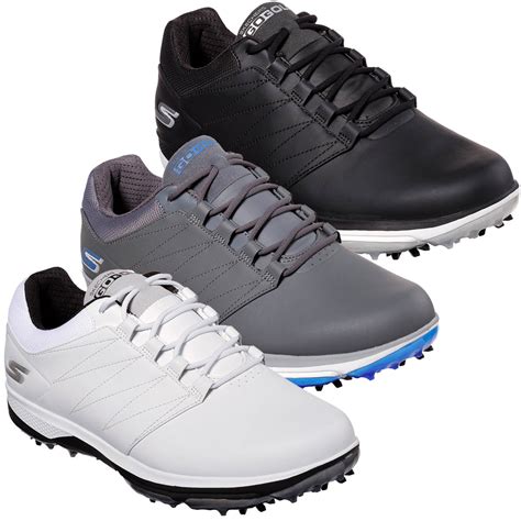 Skechers Mens Leather Upper Waterproof H2go Spiked Pro 4 Go Golf Shoes