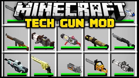 Minecraft Tech Gun Mod Mod Showcase Youtube