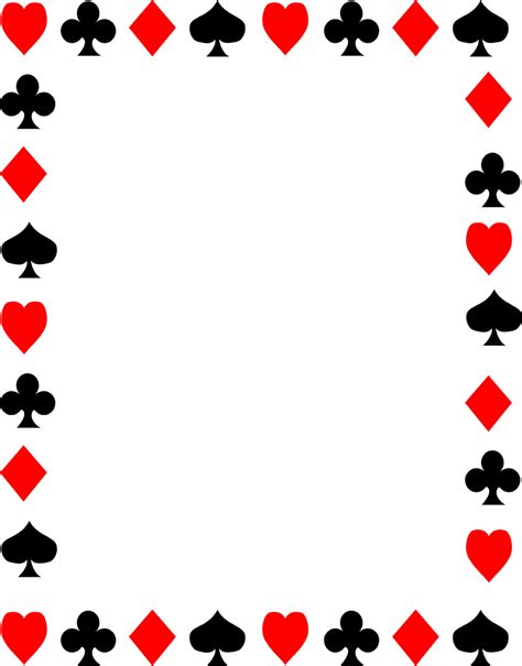 playing cards border clip art - Clip Art Library png image