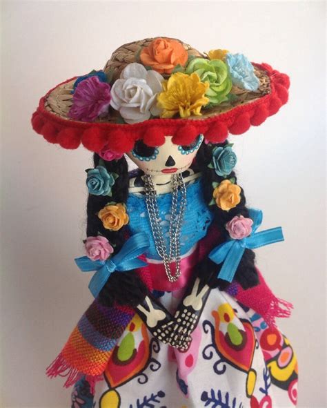 Mexican Catrina Doll Paper Mache Catrina Doll Etsy