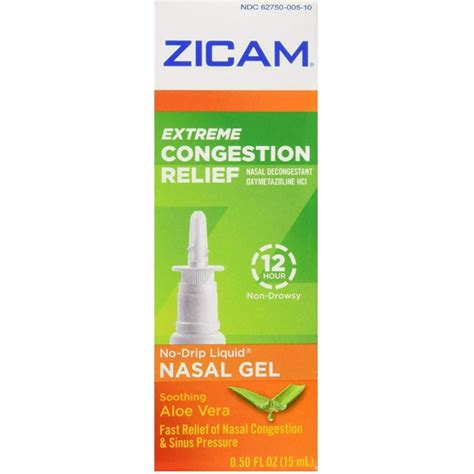 Zicam Extreme Congestion Relief Liquid Nasal Gel 050 Oz Pack Of 4