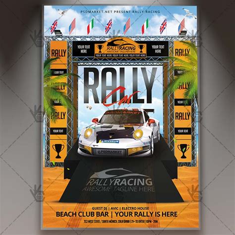 Car Rally Premium Flyer Psd Template Psdmarket