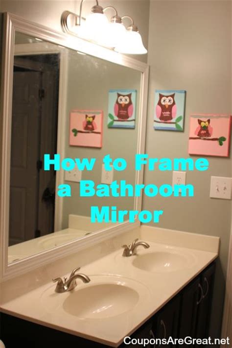 This is a fairly easy diy project that makes a mirror go from 'boring' to 'cool!' in no. How to Frame a Bathroom Mirror with Moulding