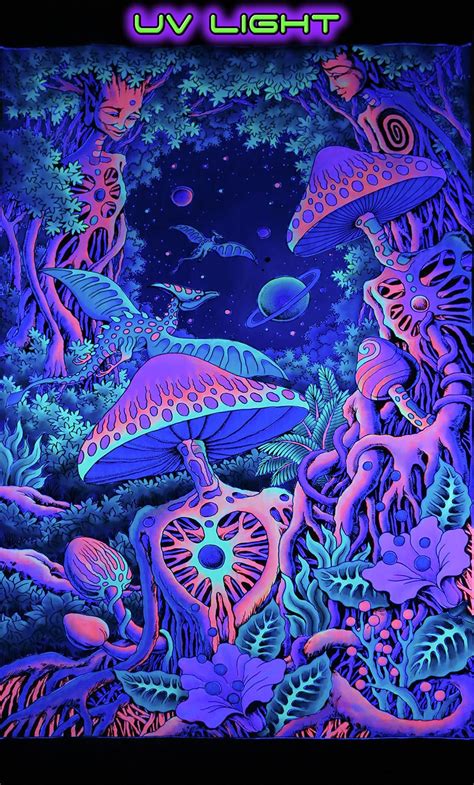 Psychedelic Tapestry Psy Shroom Trippy Wall Art Trippy Wall Hanging