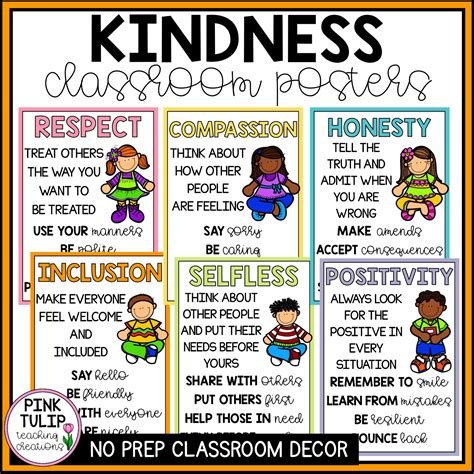 Kindness Posters Classroom Decor Education Poster Social Emotional