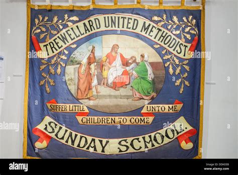 England Cornwall Geevor Tin Mine Exhibit Of Methodist Church Sunday
