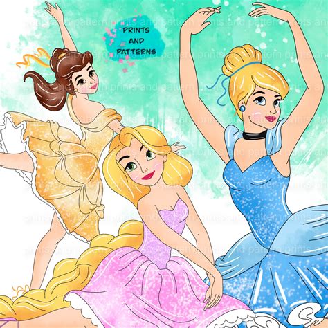 Princess Ballet Clipart Princess Glitter Png Ballet Shoe Etsy