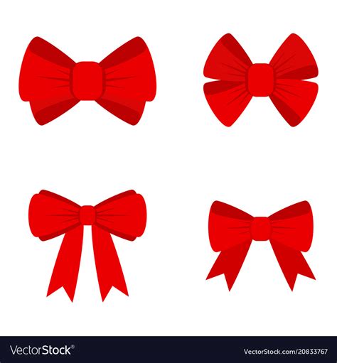 Red Bow Royalty Free Vector Image Vectorstock