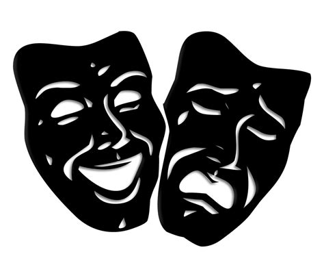 Theater Masks Of Comedy And Tragedy Art Print By Leatherwood Design X