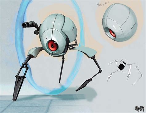 Portal 2 Concept Art Dibujos Juegos Y Cristales