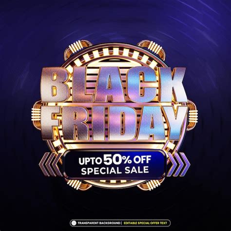 Free Psd Black Friday Sale Banner With Editable Text