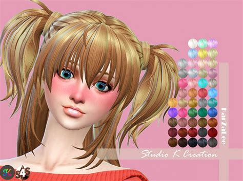 Sims 4 Hairs Studio K Creation Animate Hair 73 Hina