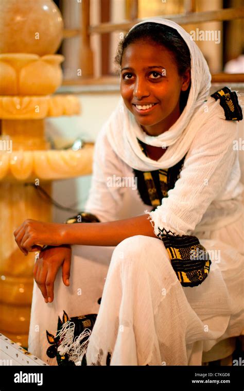 Traditional Ethiopian Girl Performing The Coffee Ceremony At The
