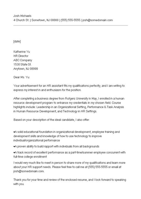 Templates for graduate admission letter : College Graduate Cover Letter - How to create a College ...