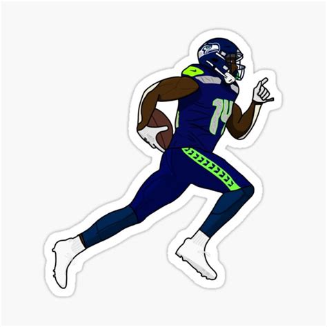 Dk Metcalf Drawing Sticker For Sale By Bhamcartoons Redbubble