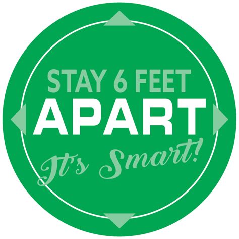 Stay 6ft Apart Its Smart Floor Decal 12 Inch Trophy Depot