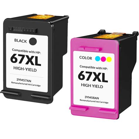 Hp 67 Ink Replacement High Yield Black And Color 2 Pack
