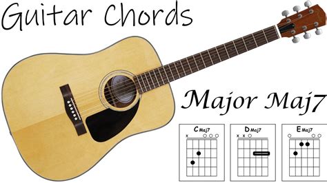 How To Play Guitar 🎸 Major Maj7 Chords 🎵 Youtube