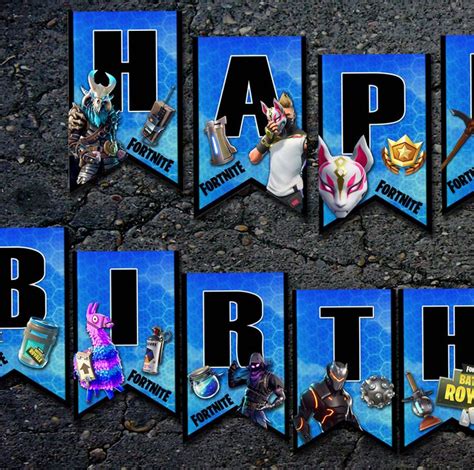 Fortnite Birthday Party Banner Print At Home Diy Birthday Party