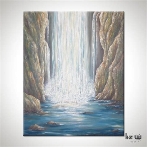 Secret Falls Of Blue Ridge Waterfall Painting Liz W Fine Art