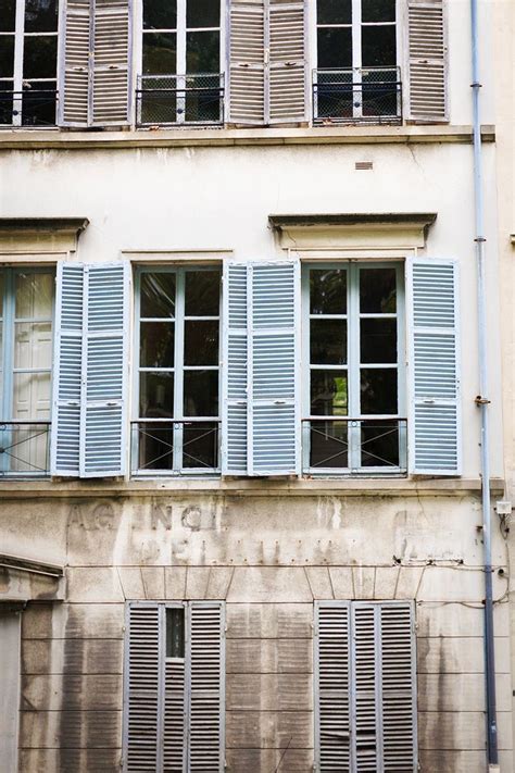 Parisian Windows Parisian Decor French Architecture Blue Shutters