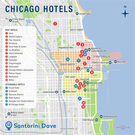 Chicago Hotel Map Best Areas Neighborhoods And Places To Stay