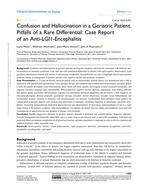 Pdf Confusion And Hallucination In A Geriatric Patient Pitfalls Of A