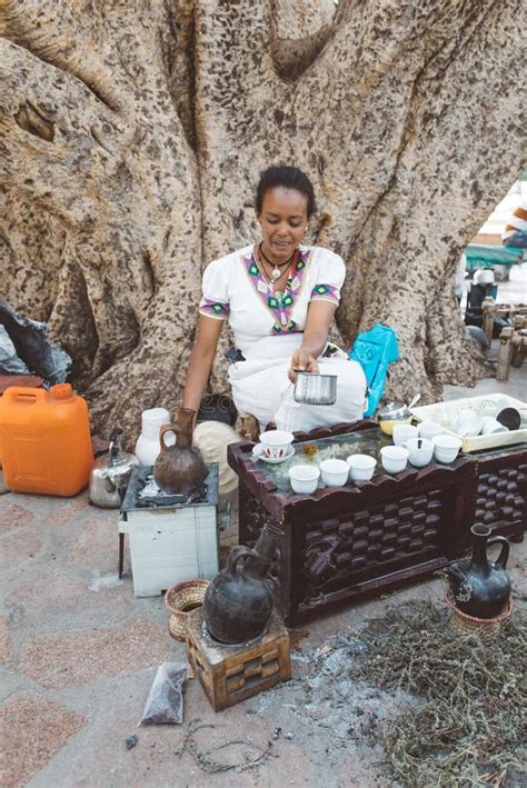 Ethiopian Traditional Coffee Ceremony Aksum Ethiopia Africa Editorial