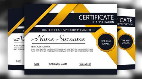 Certificate Template Design Adobe Photoshop Cs6 Roshangfx Youtube
