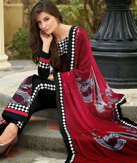 Indian Printed Summer Lawn Salwar Kameez Fashion Dress Salwar