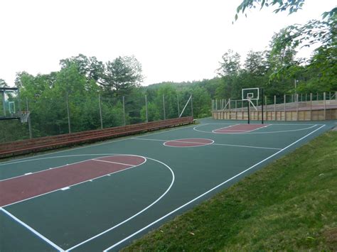 Beautiful Outdoor Basketball Court And Hockey Rink At Camp Southwoods