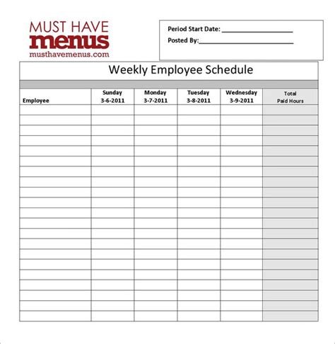 An employee scheduling template helps ensure you place workers into the schedule on the days and. Restaurant Schedules Templates | charlotte clergy coalition