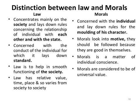 what is the relationship between law and morality