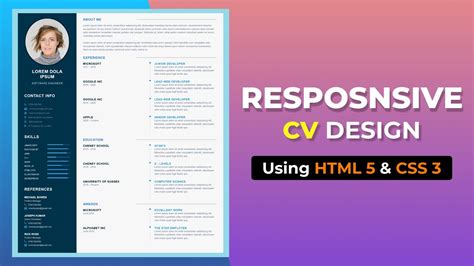 Create Resume Cv Website Using Html And Css Source Code Hot Sex Picture