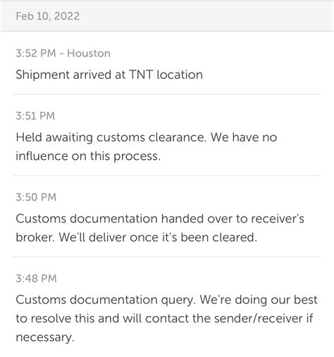 Tnt Shipment Stuck In Customs Houston Rfedex