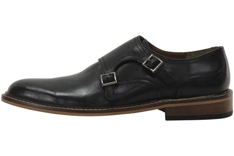 Giorgio Brutini Mens Rogue Leather Double Monk Strap Loafers Shoes