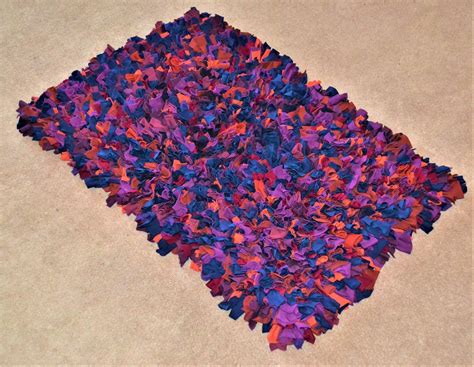 75x50cm Handmade Rag Rug Made From Recycled Fabrics Etsy