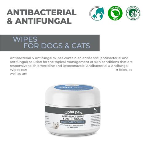 Smiling Paws Pets Antibacterial And Antifungal Wipe For Dogs And Cats