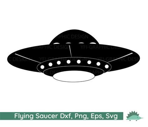 UFO Flying Saucer Clipart Alien Spaceship Vector UFO Svg Png