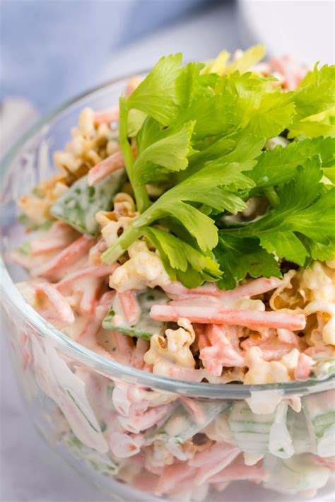 Crunchy Popcorn Salad With Snap Peas 4 Sons R Us