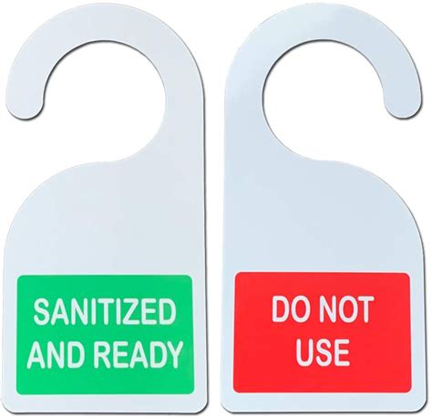 Sanitized Door Hanger Sign